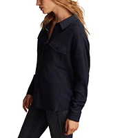 Lucky Brand Women's Cloud Waffle Button-Down Shirt