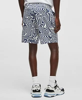 Mode of One Men's Distorted Wave Relaxed-Fit Shorts, Exclusively at Macy's