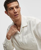 Mode of One Men's Textured Long-Sleeve Button-Front Shirt, Exclusively at Macy's