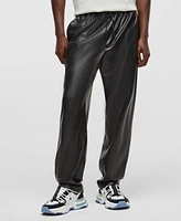 Mode of One Men's Relaxed-Fit Faux-Leather Pull-On Pants, Exclusively at Macy's