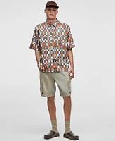 Mode of One Men's Retro Check Short-Sleeve Button-Front Shirt, Exclusively at Macy's