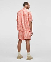 Mode Of One Mens Distorted Wave Camp Shirt Relaxed Fit Shorts Exclusively At Macys