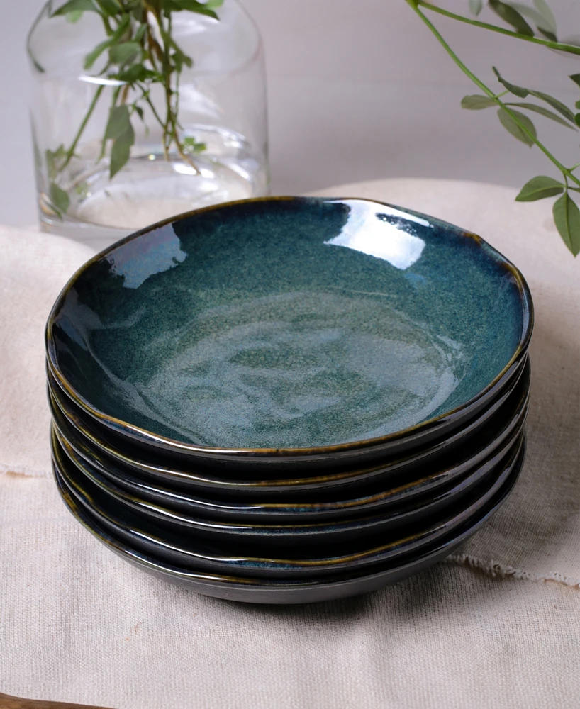 Porto Brasil Stoneware Pasta Bowls, Set of 6