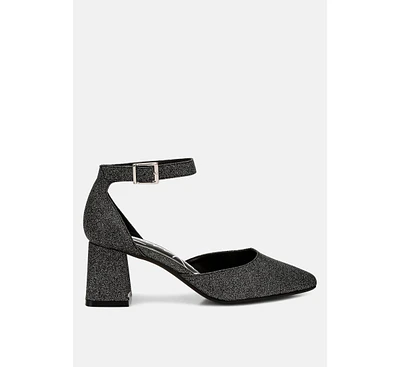 London Rag Taznia Glitter Block Heel Sandals