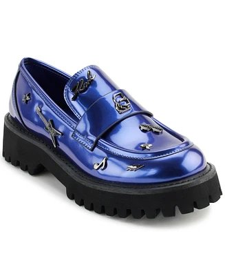 Karl Lagerfeld Paris Women's Gaston Rocker Almond Toe Lug Loafers
