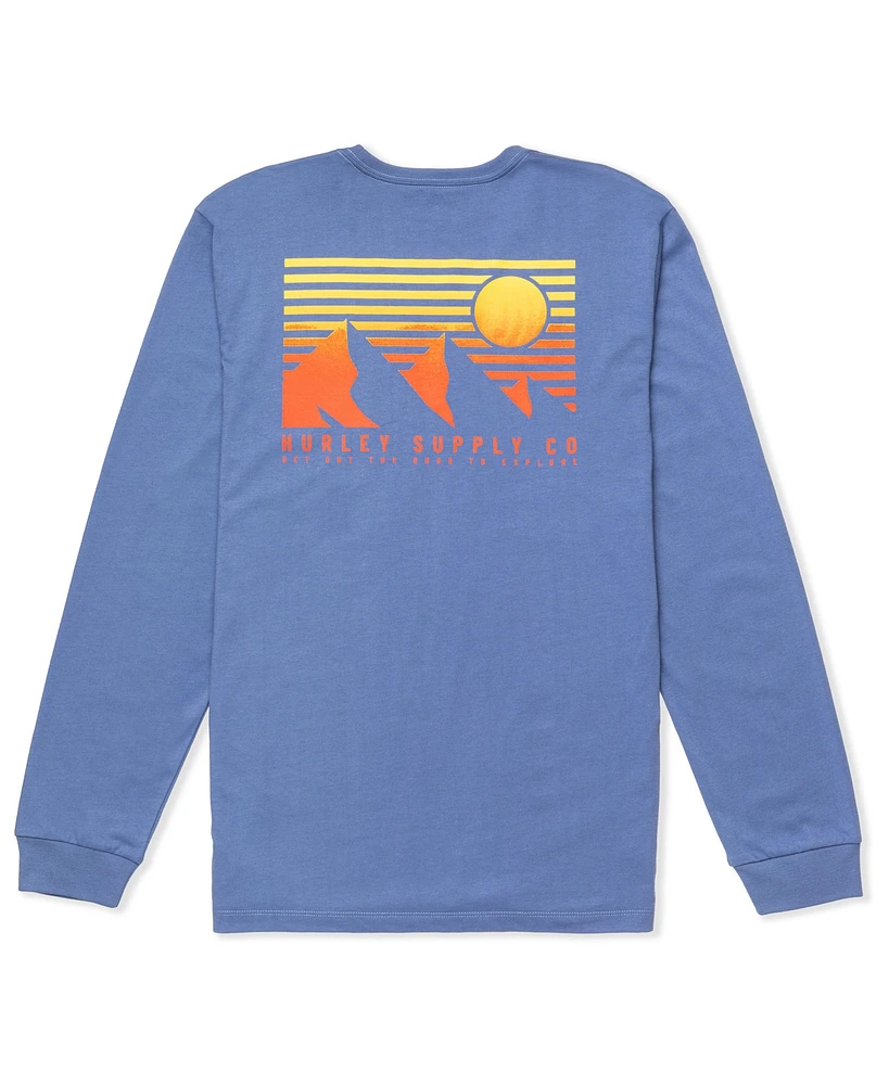 Hurley Men's Everyday Explore 3 Peaks Long Sleeve T-Shirt