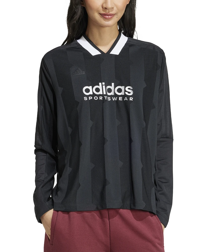 adidas Women's Tiro 3-Stripes Jacquard T-Shirt