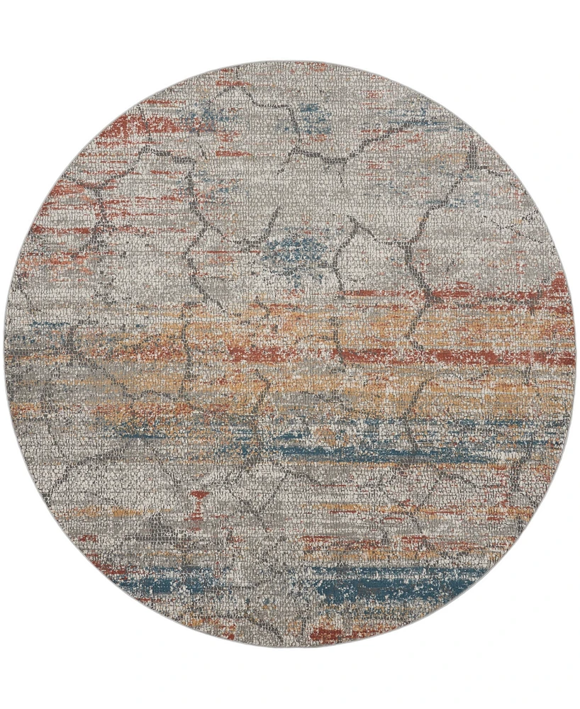 Nourison Home Rustic Textures RUS11 5'3"x5'3" Round Area Rug