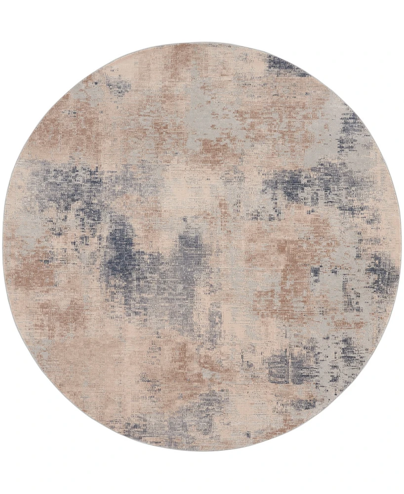 Nourison Home Rustic Textures RUS02 5'3"x5'3" Round Area Rug