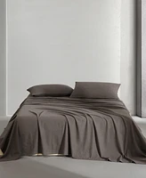 Calvin Klein Melange Cotton Flannel 4 Piece Sheet Set