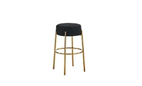 Slickblue Set of 2 Contemporary 30" Tall Round High Bar Stools - Upholstered Dining Stools for Kitchen & Cafe