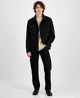 Guess Mens Felt Overshirt Graphic T Shirt Cargo Pants