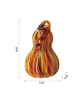 Glitzhome 8.5"H Multi Striped Gourd