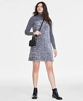 On 34th Womens Turtleneck Sheath Dress Drop Earrings Wallet On A String Chelsea Booties Created For Macys