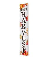 Glitzhome 42"H Fall Lighted Maple Leaves Wooden Porch Sign with Timer