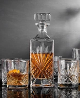 Godinger Dublin Crystal 5 Piece Decanter Whiskey Set