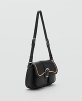 Mango Women's Buckle Leather Bag