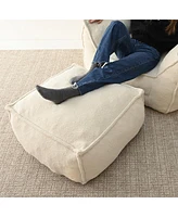 Maison Boucle Teddy Bean Bag Accent Chair Sets,Minimalist Arm & Lounger With Ottoman-Maison