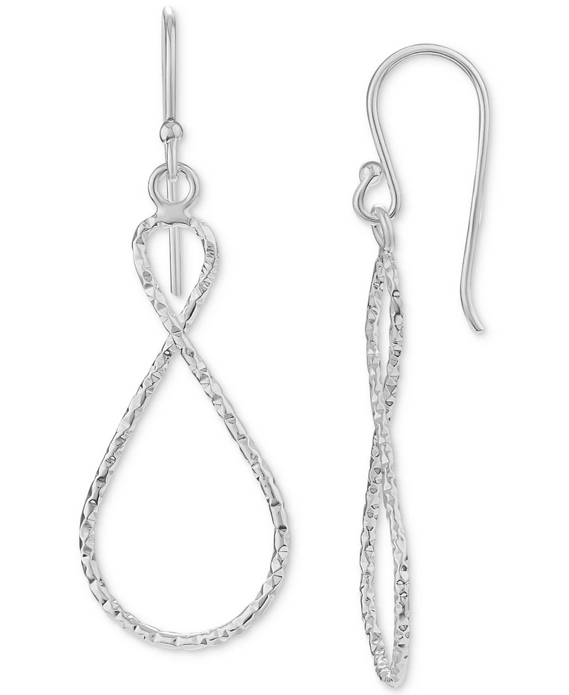 Giani Bernini Intertwined Hammered Texture Drop Earrings in Sterling Silver, Created for Macy's