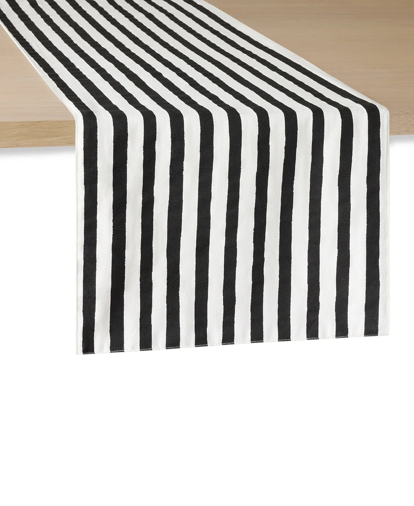 Kate Spade New York Hand Painted Shirting Stripe Table Runner, 15"x 72"