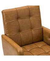 Hulala Home Mid-century Modern Height-Adjustable 360° Swivel Office Chair