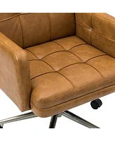 Hulala Home Mid-century Modern Height-Adjustable 360° Swivel Office Chair