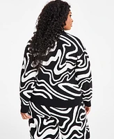 Nina Parker Trendy Plus Swirl Polo Sweater