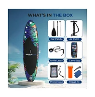 SereneLife Rising Flow Stand-Up Paddle-Board (Sup) with Waterproof Mobile Phone Case, 10'6"