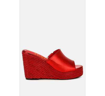 No Filter Wedge Heel Peep Toe Sandals