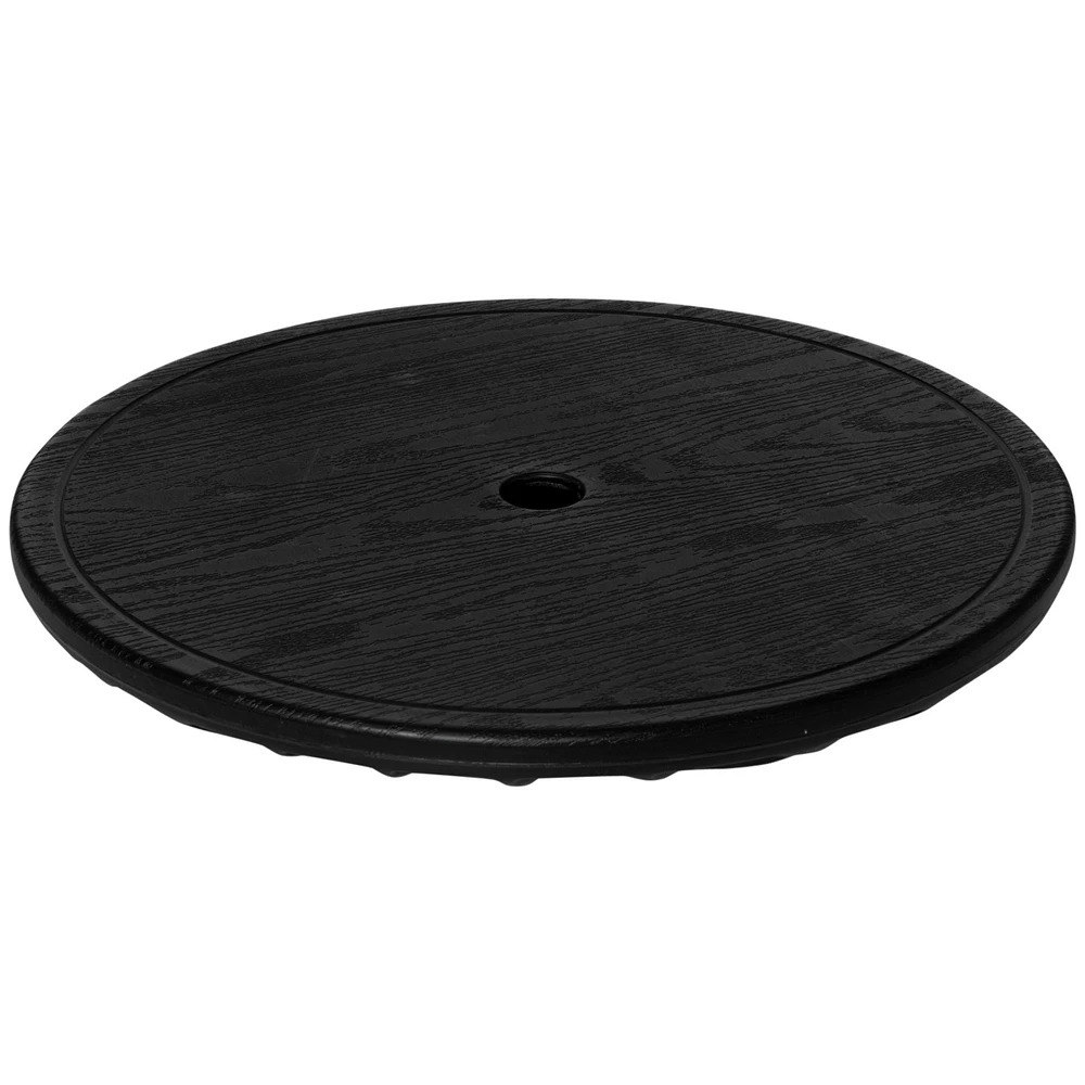 Streamdale Furniture 20" Umbrella Table Tray, Easy to Install Table-Top, Round Portable for Swimming Pool, Beach, Patio, Deck, Garden, Black