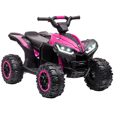 Simplie Fun 12V Kids Atv Quad Car with Forward & Backward Function, Four Wheeler for Kids with Wear-Resistant Wheels, Music, Electric Ride