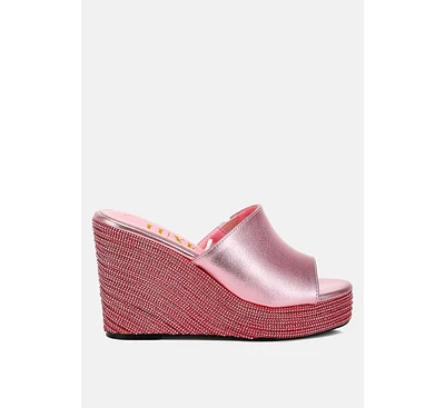 No Filter Wedge Heel Peep Toe Sandals
