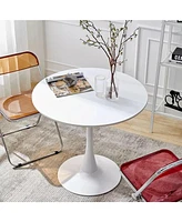 Modern Round Dining Table, " Kitchen Dining Room Furniture, Coffee Table, Leisure Table, Living Room Table, White
