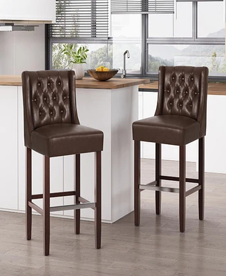 Simplie Fun Modern Barstool With Footrest For Comfort And Style