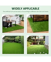 10' x 3' Artificial Turf Grass with Simulated Look & Feel Uv Protection, & Drain Holes for Rain, 1.25" Height