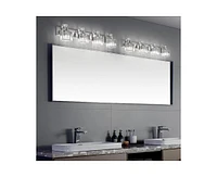 gaomon Modern Chrome Led Crystal Bathroom Vanity Lights Over Mirror - 4