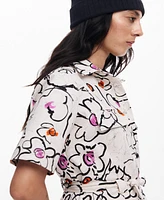 Desigual Women's Dress with Drawn Flowers