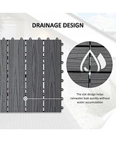 Interlocking Deck Tiles: Grey Outdoor Flooring