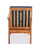 Perla 3 Seater Sofa And Table Set, Blue