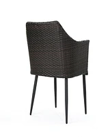 Simplie Fun Stylish Outdoor Dining Chairs With Durable Faux Wood Legs And Water-Resistant Cushions