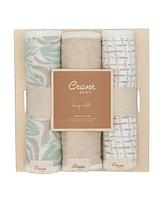 Crane Baby Infants Cove Beach Life Burp Cloth, 3-Pc. Set