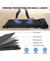 Simplie Fun Walking Pad Treadmill Under Desk with Remote Control Portable Treadmill for Home Office Walking Jogging Machine 240 lb Capacity Black