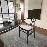 Streamdale Furniture Wishbone Chairs for Dining Room, Soild Wood Weave Dining Chair, Armchair, Fully Assembled, Set of 2