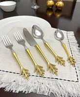 Vibhsa Leaf 20-Pc. Flatware Set, Serving for 4