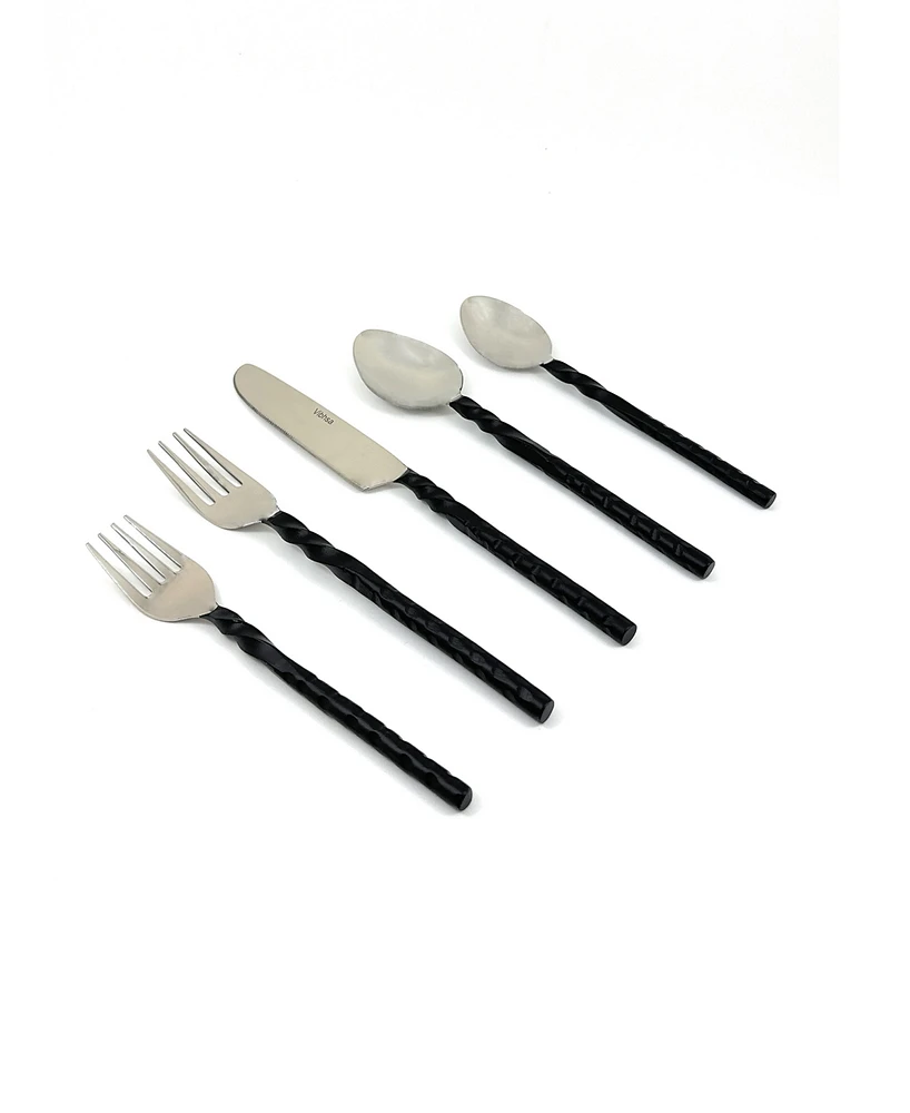 Vibhsa Rope 20-Pc. Flatware Set, Serving for 4