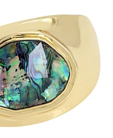 Robert Lee Morris Soho Abalone Molten Statement Bangle Bracelet