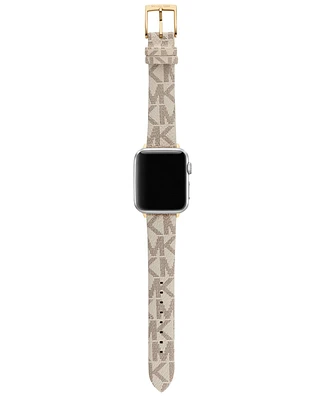 Michael Kors White Pvc Strap for Apple Watch, 38-45mm