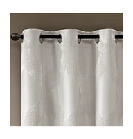 Ogee Knitted Jacquard Total Blackout Curtain Panel(Only 1 Pc Panel)