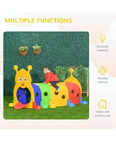 Simplie Fun Caterpillar Tunnel for Kids, Outdoor Indoor Climb and Crawl Through, Play Equipment for Toddler 3