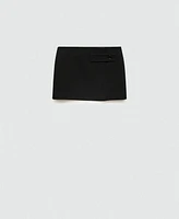 Mango Women's Side Button Mini Skirt